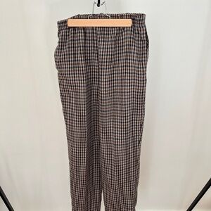 Vintage Item Eyes Checkered plaid Pants in Black and Brown